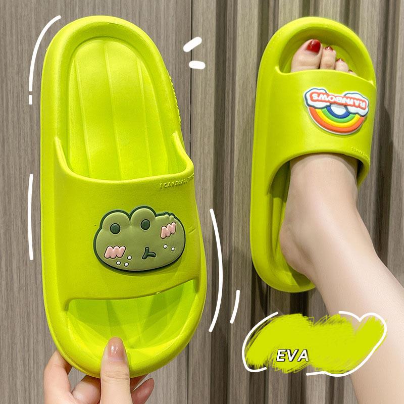 Soft Slippers Women Summer Outdoor Wear Home Indoor Bath Non-slip Thick Bottom Home Couple Cute Sandals Men