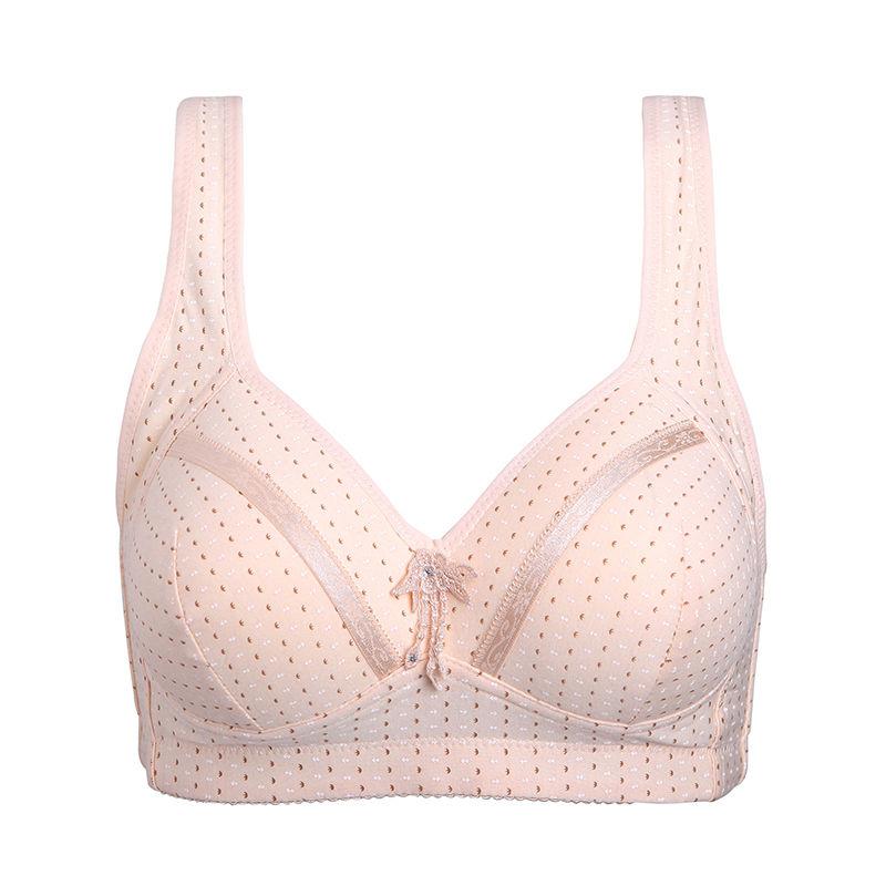 Women's Comfortable Thin Bra Large Size Underwear No Steel Ring Gathered Bra Breastfeeding and Anti-sagging Underwear