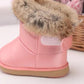 Children Warm Boots Boys Girls Winter Snow Boots with Fur 1-6 Years Kids Snow Boots Children Soft Bottom Shoes