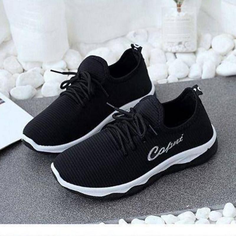 Summer Net Shoes Women's Fashion Sports Shoes Breathable Non-slip Hiking Shoes Lace-up Leisure Walking Shoes