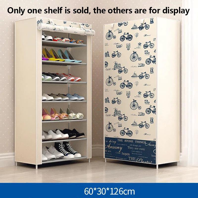 126cm High Waterproof Storage Rack Cabinet Stainless Steel Shoe Rack Clothes Rack Modern Coat Hanger