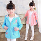 Outerwear Autumn Winter Fashion Baby Girls Cartoon Flower Embroidery Hooded Kid's Coat Jacket