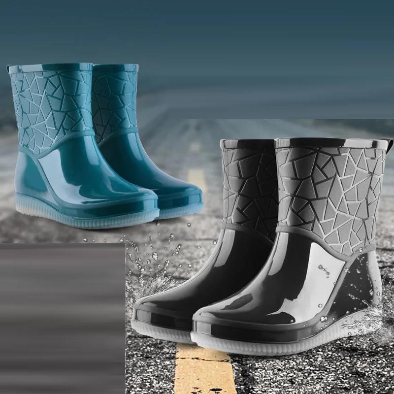 Rain Boots Women's Adult Low-to-slip Rain Boots Non-slip Wear-resistant All-match Water Boots Women's Overshoes