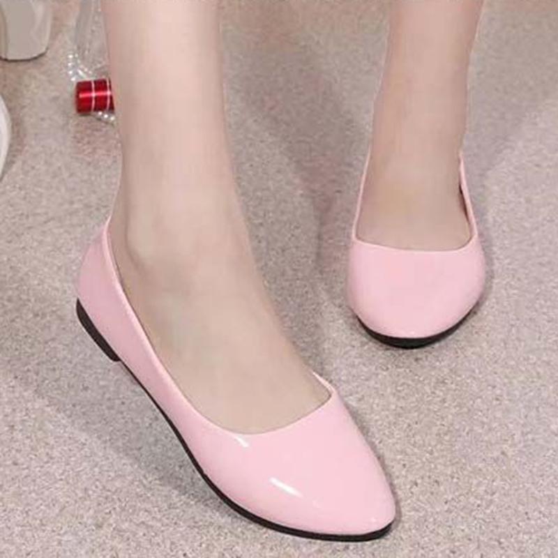 Spring Flat Shoes Leisure Slip on Loafers Four Seasons Women's Flat Shoes Comfortable Loafer Shoes Pu Leather Moccasins