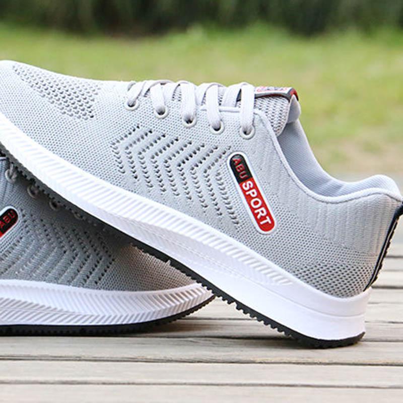 Plus Size 39-44 Summer Men Mesh Letter Sneakers Anti-Slippery Breathable Basketball Shoes Wild Non-slip Comfortable Running Shoes Travel Shoes