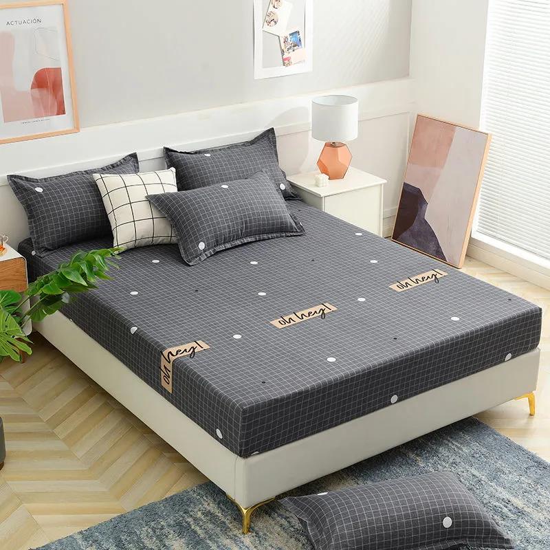 Four Seasons Universal Non-slip Mattress Protector Bed Cover All-inclusive Cotton Mattress Cover Single Double Cartoon Style