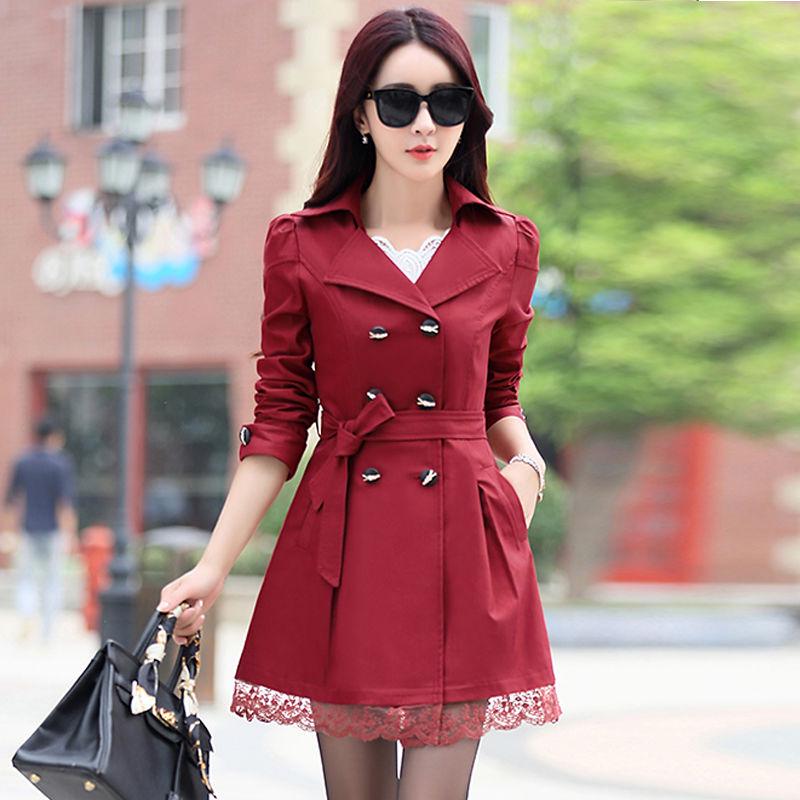 Woman's clothing Long-sleeved warm Windbreaker Large size Woolen coat Autumn and winter large size