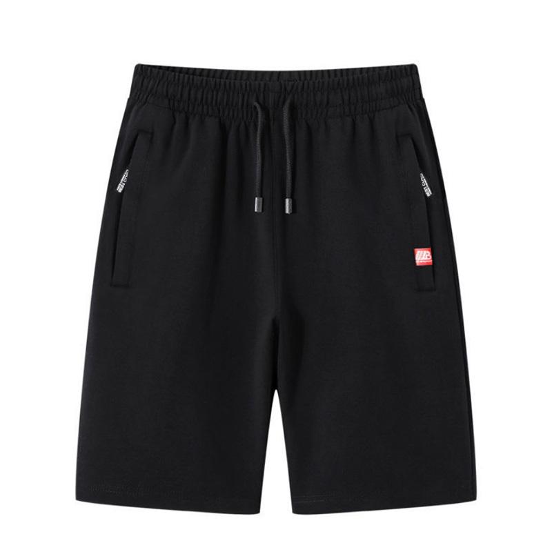 Shorts Men's Summer Five-point Pants Thin Casual Sports Solid Color Loose Beach Pocket Zipper Men's Shorts