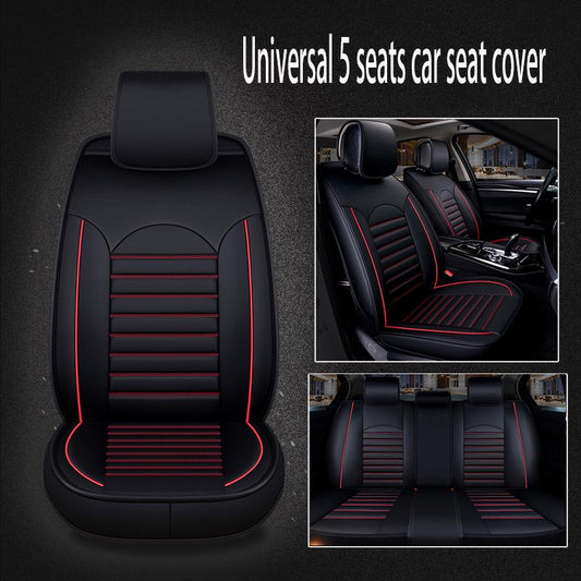 Universal 5 set Auto Seat Cushion Leather 5 seats Universal Car seat cover Waterproof Car Seat Cover