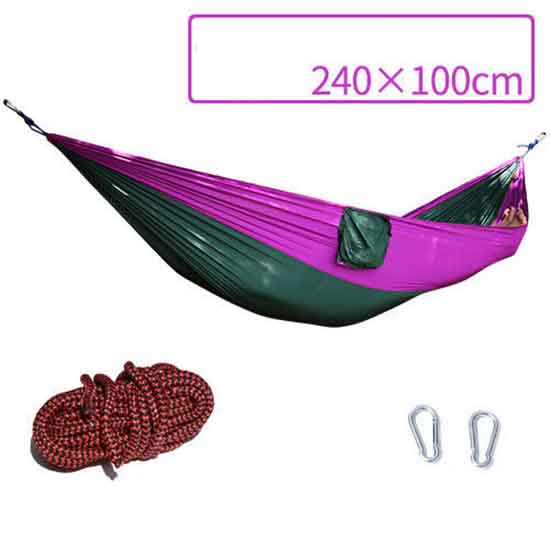 Parachute Cloth Hammock Ultra-thin Breathable Single Double Outdoor Indoor Family Hammock Swing