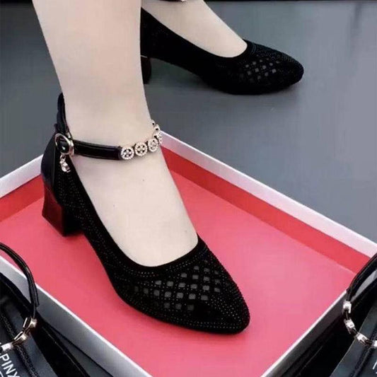 Sandals Women's Summer Fashion Outer Wear Hollow Holes Shoes Women's Women's Net Shoes Breathable Single Shoes Women's Non-slip Mother Shoes