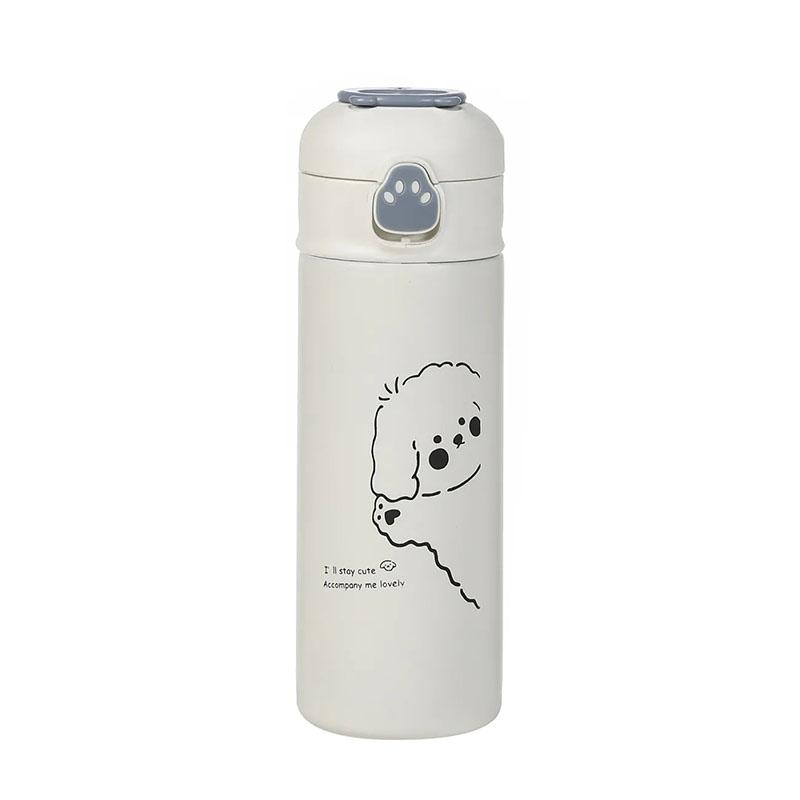 Straw Thermos Cup Male and Female Students Korean Version of Large-capacity 304 Stainless Steel Children's Water Cup Vacuum Flasks