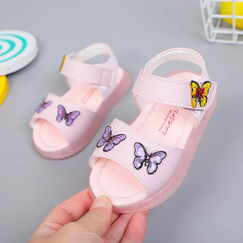 Girls' Sandals In Summer Little Princess Sandals Baby Shoes Little Girl Children's Soft Sole Non Slip Casual Sandals