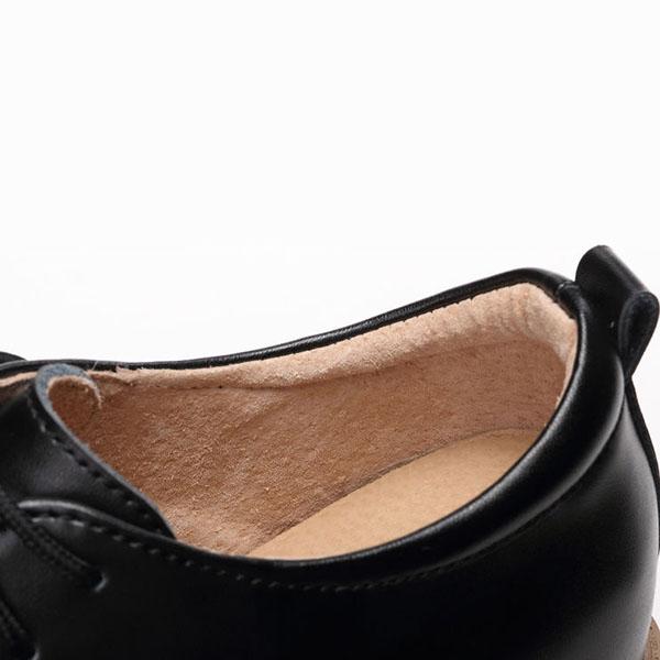 Spring and Autumn Inner Heightening Women's Shoes Thick Soled Slope Heel Shoes Versatile Working Solid Color Small Leather Shoes