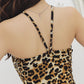 Leopard Print Slash Neck Sleeveless Tube Slip Mini Dress Women Party Club Bodycon Outfits Streetwear