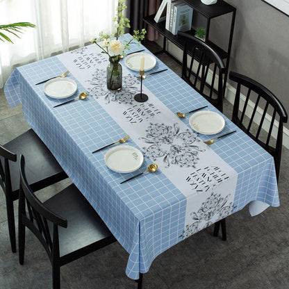 Pvc Waterproof and Oil-proof Disposable Rectangular Table Cloth Coffee Table Cloth Table Mat Fabric Desk Table Mat Nordic Style Table Cloth