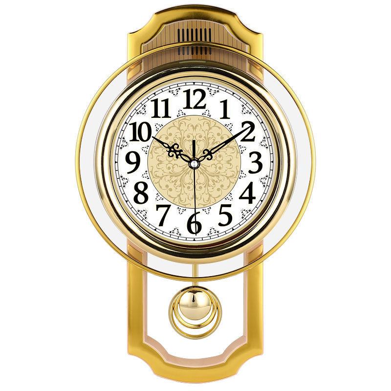 European Style Retro Swing Wall Clock Living Room Simple Fashion Wall Watch Bedroom Silent Quartz Clock Modern Clock