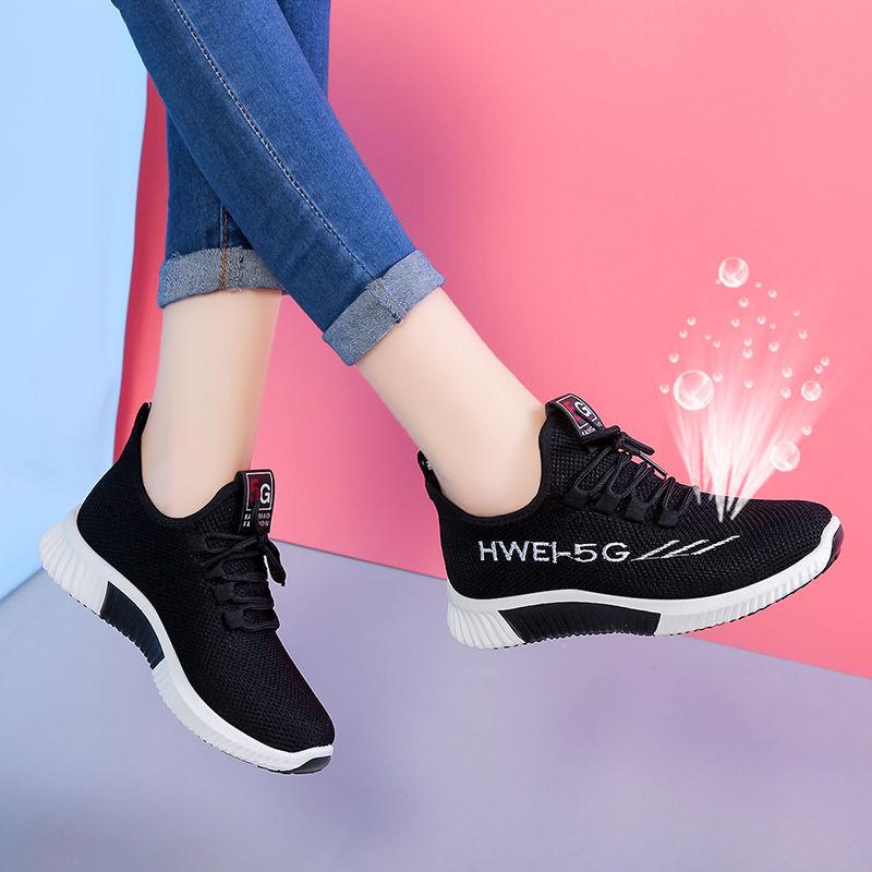 Women's Shoes Casual All-match Mesh Student Breathable Comfortable Women's Shoes Soft Bottom Non-slip Sports Running Shoes