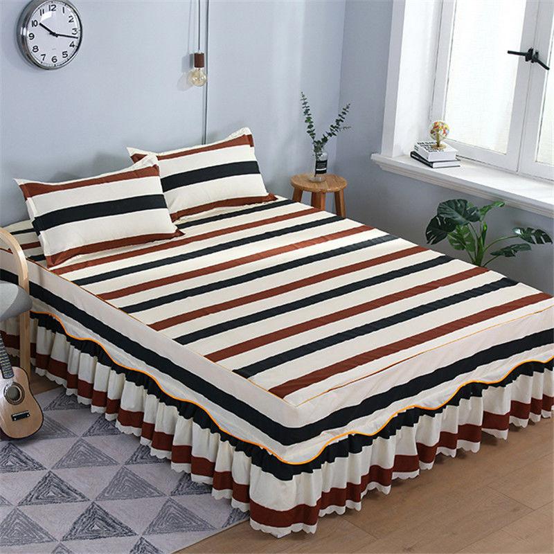 Bedroom Household Single-piece Sanding Bed Skirt Solid Color Skin-friendly Bedspread Bed Cover Bedroom Student Dormitory Sheets