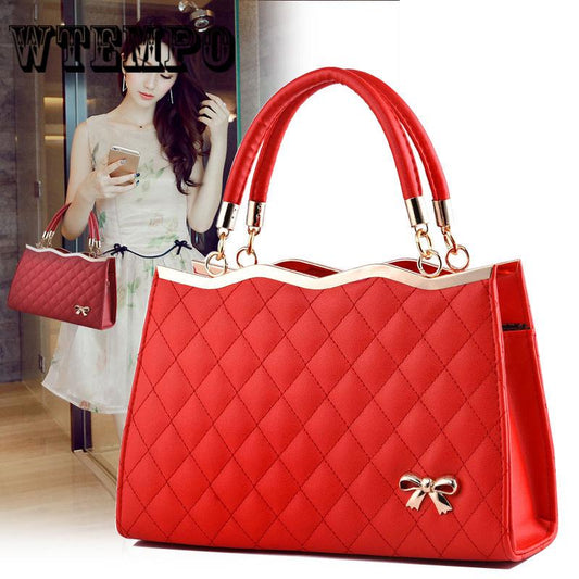 Bowknot Card Bag Women Fashion Leather Handbag Tote Shoulder Bag Messenger