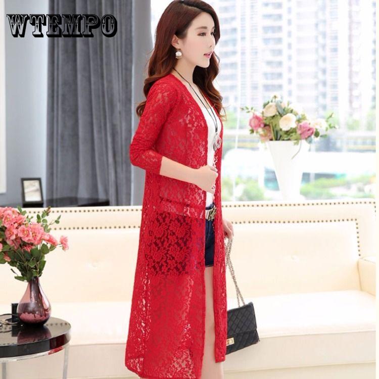 Women's clothing Lace Sun Clothing Female Long Summer shirt Shawl Coat Thin Cardigan blouse