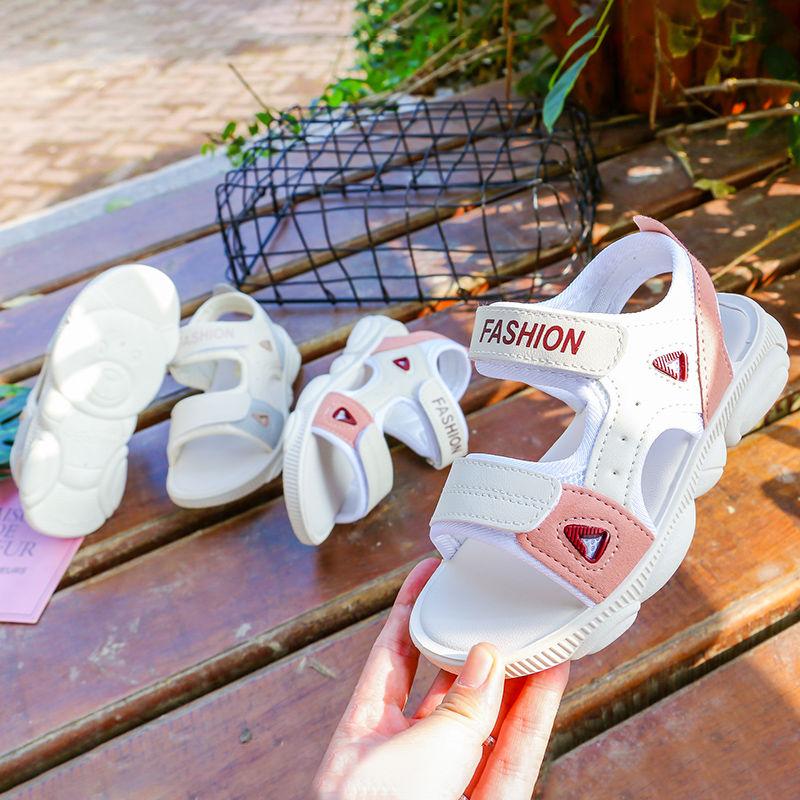 Girls Boys Sandals Children Sandals Women Summer Open-toed Breathable Lightweight Non-slip Soft-soled Beach Shoes