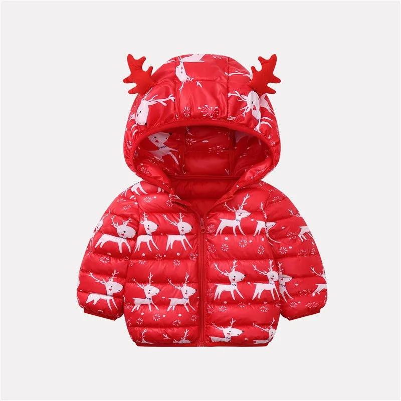 Children's Boys and Girls Padded Jacket Short Cotton-padded Jacket Lightweight Down Padded Jacket Winter Hooded Padded Jacket