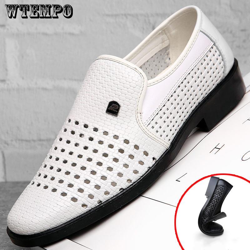 Summer Men Shoes Casual Luxury Genuine Leather Loafers Moccasins Breathable Slip on Shoes