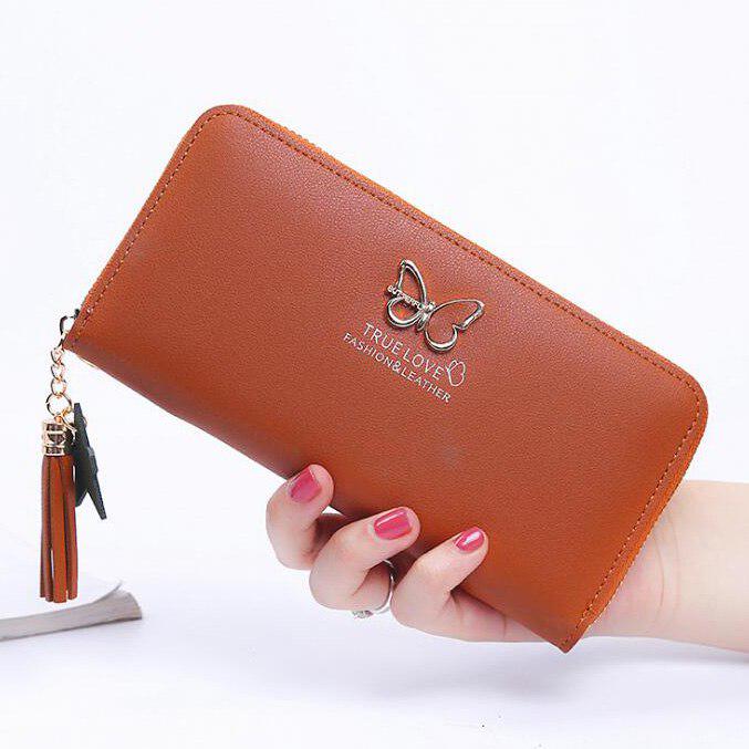 Women Wallets Cards Holder Lady Purses Money Bags Coin Purse Long Woman Clutch Zipper Butterfly Wall