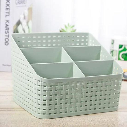 Creative Imitation Rattan Storage Box Office Desk Living Room Multifunctional Cosmetic Remote Control Storage Finishing Rack