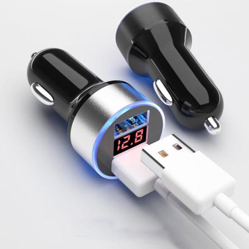 Car Charger Fast Charging Adapter USB Dual Charging Port Cigarette Lighter Conversion Plug