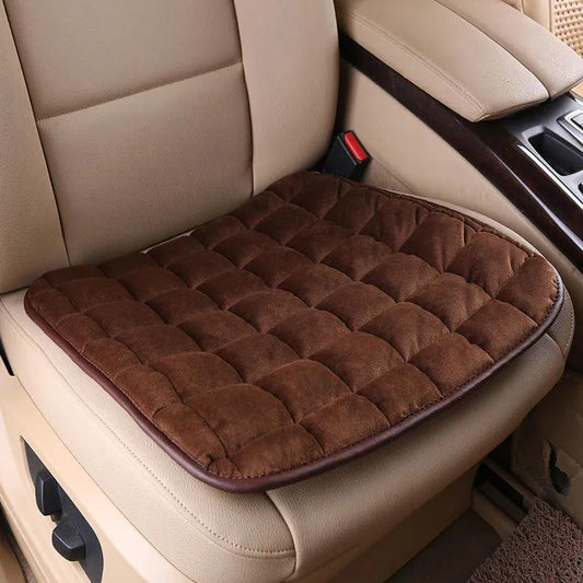 Car Cushion 1pc Short Plush Warm Cotton Pad Simple Comfortable Car Cushion Non-slip Breathable Car Cushion