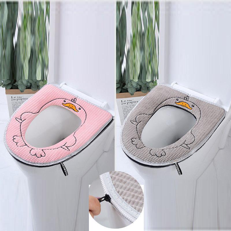 Two-piece Household Toilet Seat Gasket Four Seasons Waterproof Universal Toilet Cushion Winter Toilet Toilet Cushion Zipper Toilet Seat Cover