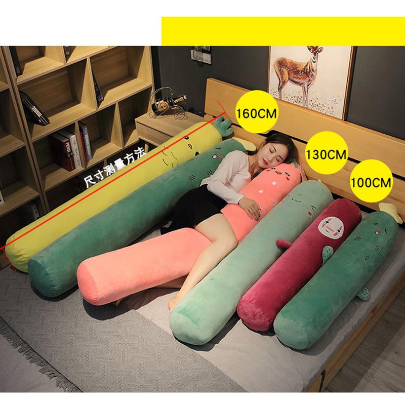 Fruit Long Strip Sleeping Pillow Removable Washable Cylindrical Plush Sleeping Pillow Boys and Girls Bed Office Pillow Sleeping Leg Pillow