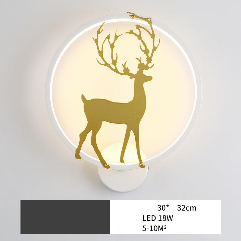 Antlers Pattern Wall Lamp Modern Minimalist Style Aisle Balcony Bedroom Bedside Wall Lamp Warm Living Room Background Wall Lamp