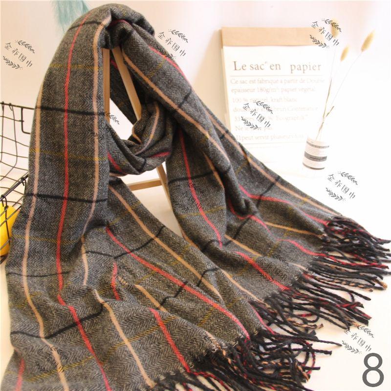 Winter Women Scarf Plaid Warm Cashmere Scarves Shawls Female Pashmina Scarf Lady Blanket Wraps