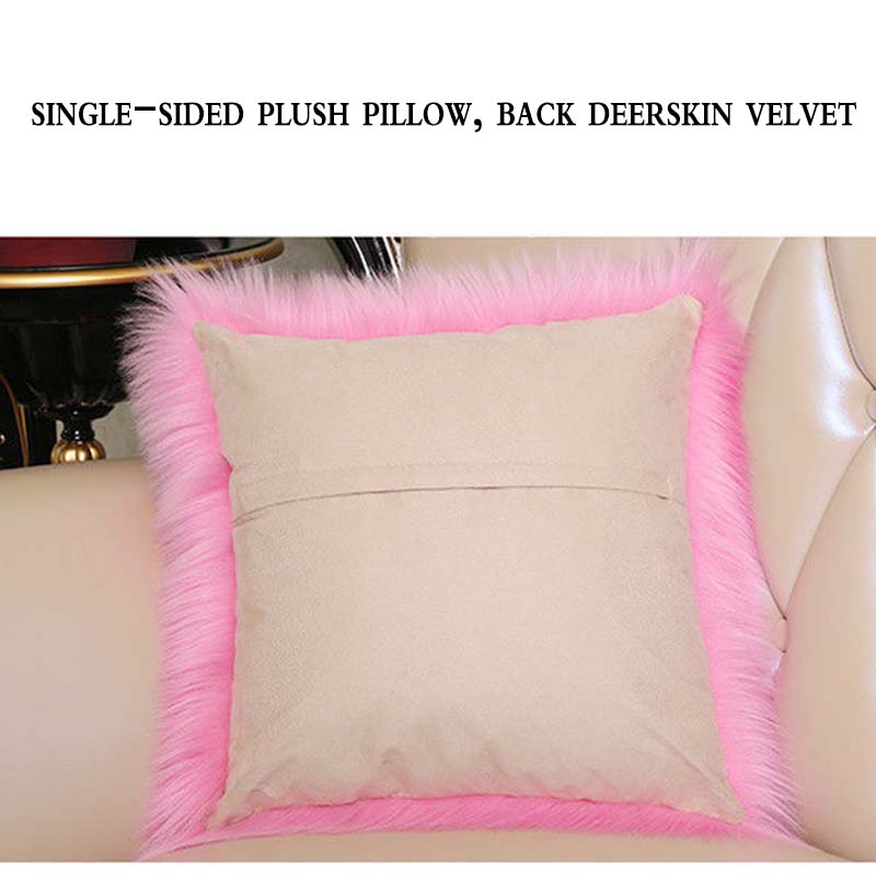 Plush Throw Pillow Sofa Cushion Hugging Pillow Case with Core Bedside Back Pillow Cute Waist Cushion