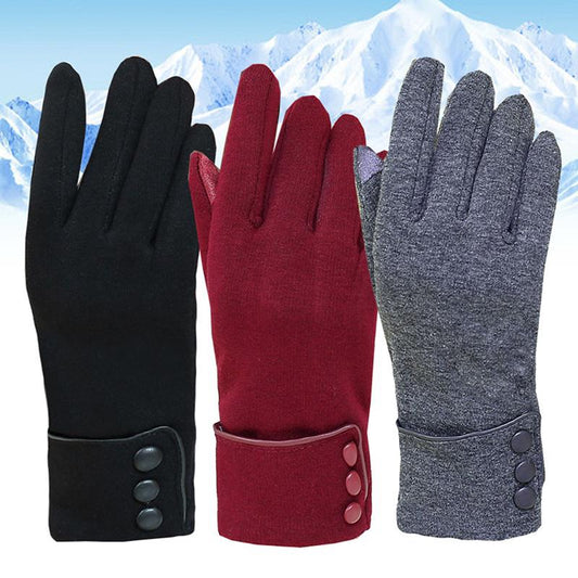 Elegant Plush Women's Non-slip Gloves Autumn and Winter Fitness Women's Mobile Phone Touch Screen Gloves