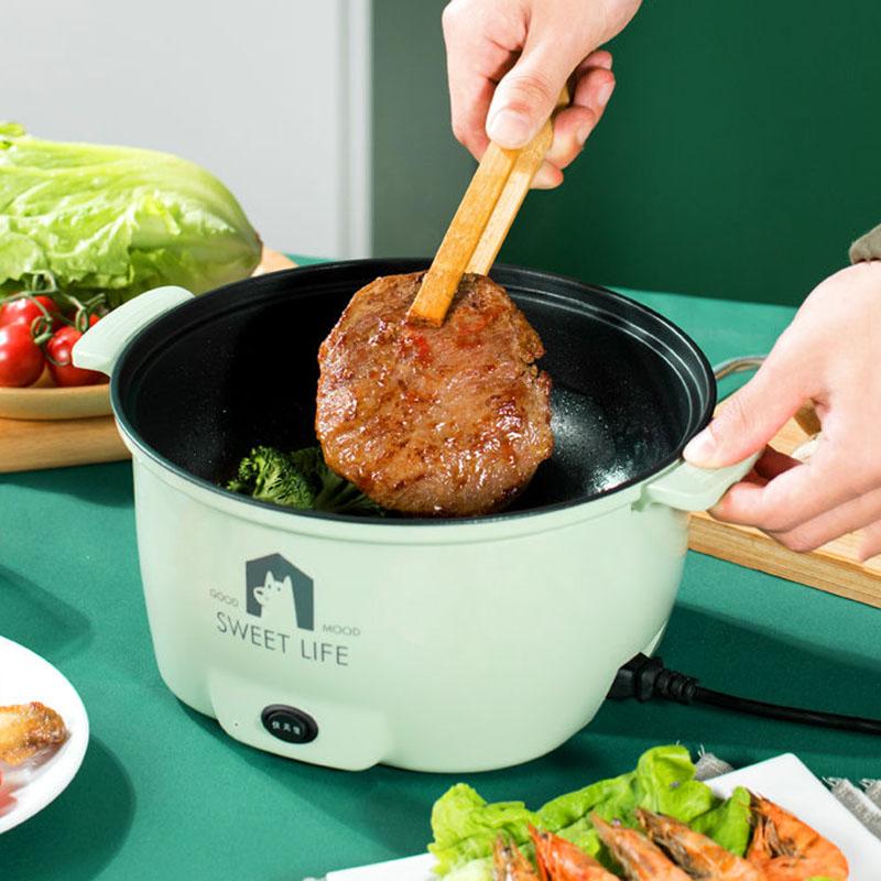 Non-stick Multifunctional Electric Heating Pot Student Dormitory Mini Electric Wok Household Integrated Electric Cooker