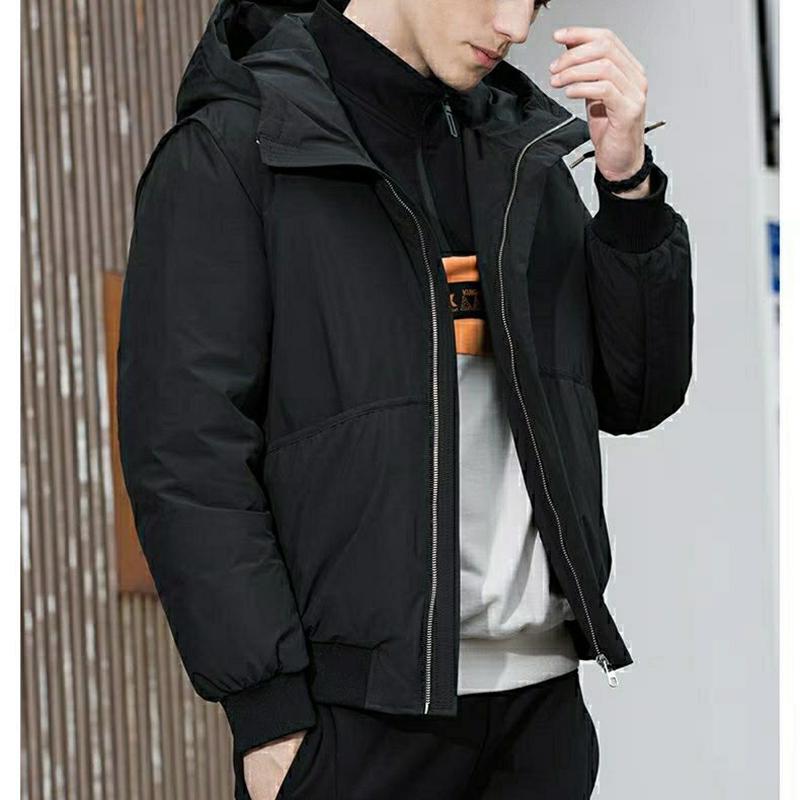 Outdoor Leisure Men's Clothes Winter Medium and Long Section Cotton Clothing Large Size Down Jacket