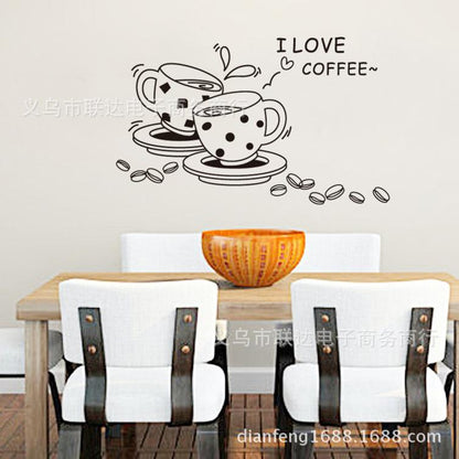 Cafe milk tea shop decoration sketch coffee sticker