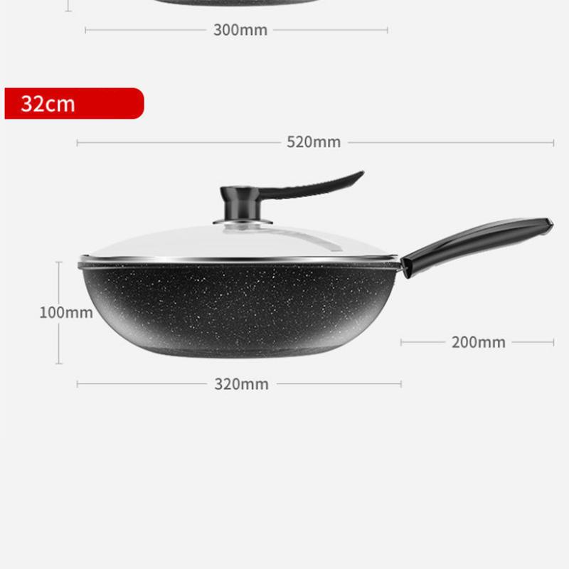 Maifan stone frying pan household non-stick frying pan gas-free fume frying pan induction cooker universal iron pot