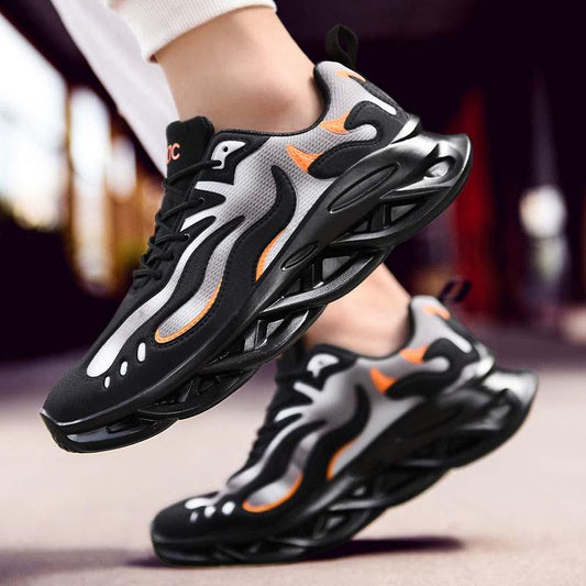 Men Wear-resistant Sneakers Full Palm Air Cushion Basketball Shoes Non-slip Breathable Running Shoes