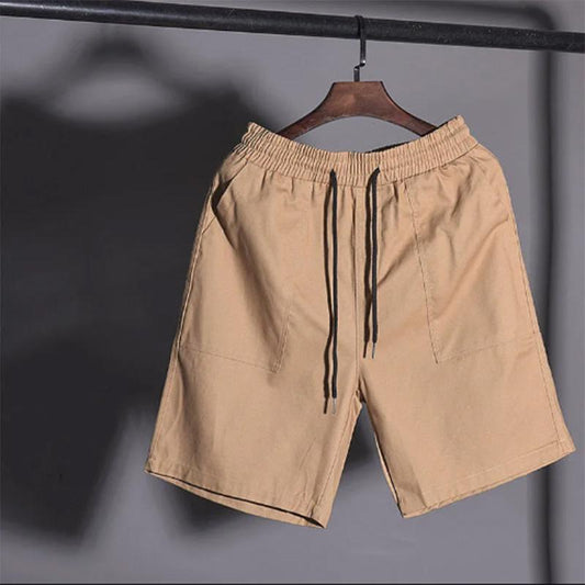 Summer Thin Sports Casual Shorts Men's Trend Loose Solid Color Straight Pants Student Retro Sports Shorts