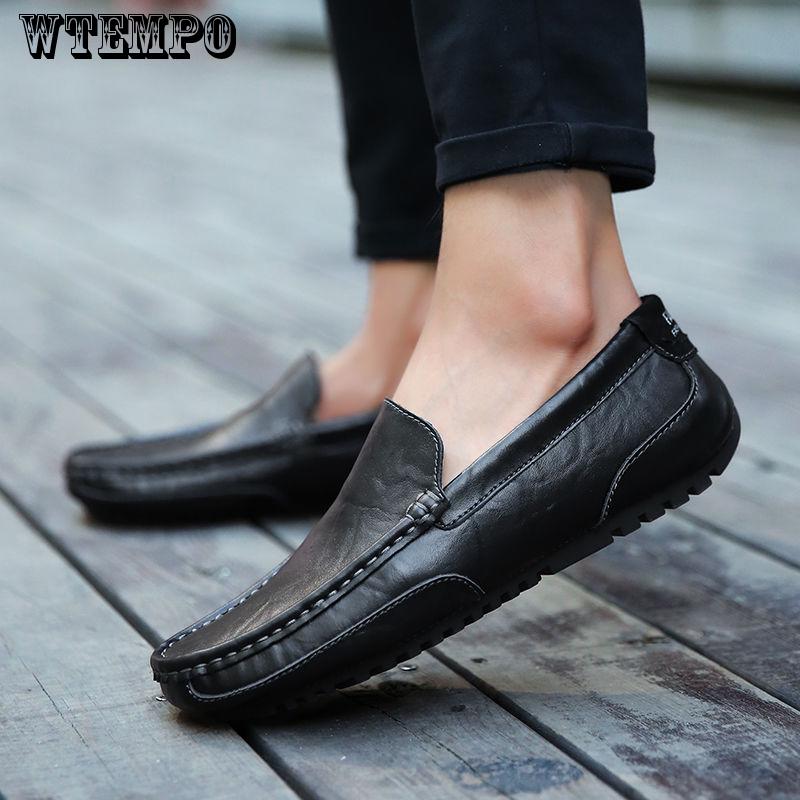 casual summer men shoes Mens Light Comfortable Flat Shoes Loafers leather Footwear sneakers