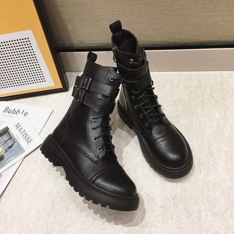 Women's Martin Boots Increased Tide Brand British Style Short Boots All-match Trendy Platform Boots