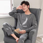 Men's Long-sleeved Pajamas Summer Youth Student Home Wear Winter Thin Men's Pajamas