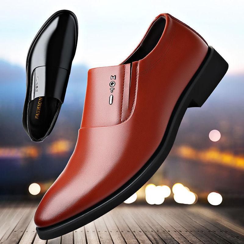 Men's Shoes Spring and Summer Casual Single Shoes Business Formal Wear Leather Shoes Casual Men's Korean Single Shoes Wedding Shoes