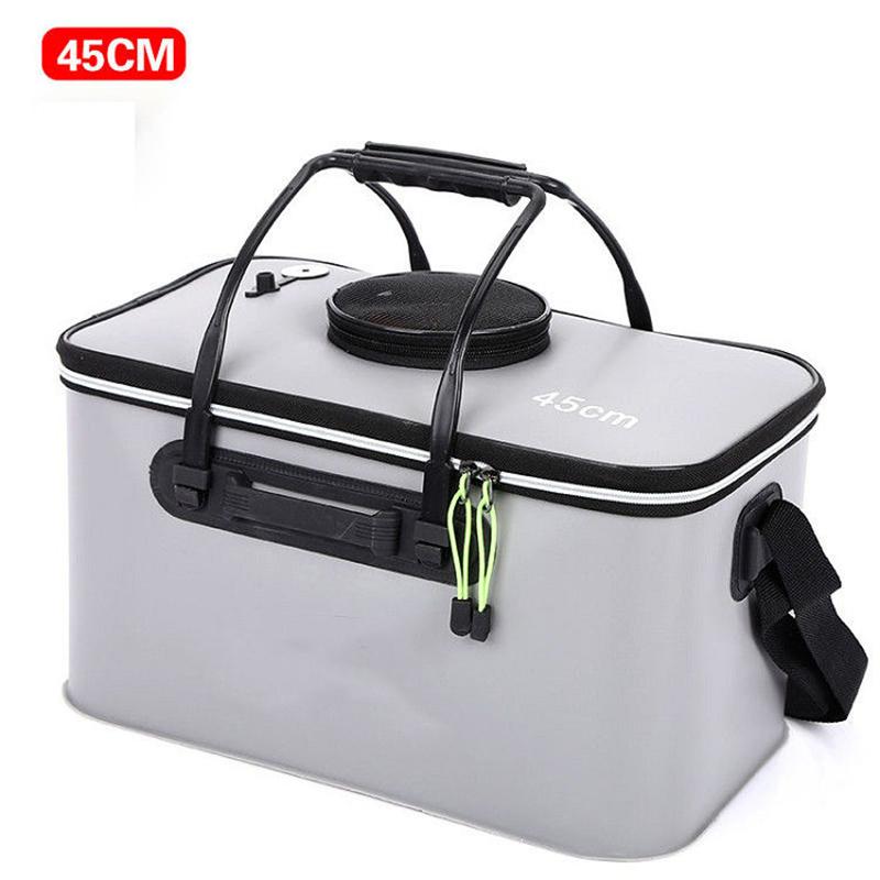 EVA Portable Fishing Bag Folding Thickened Live Fish Tank Water Tank Bucket Camping Fishing Tackle Fish Box Storage Bag