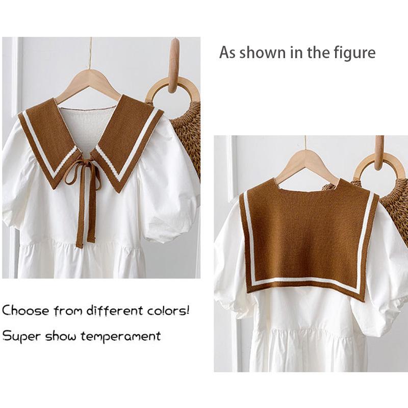 College Style Shoulder Shawl Air-conditioned Room Color Matching Spring and Autumn Shoulder Office Neck Warmth Knotted Scarf Women